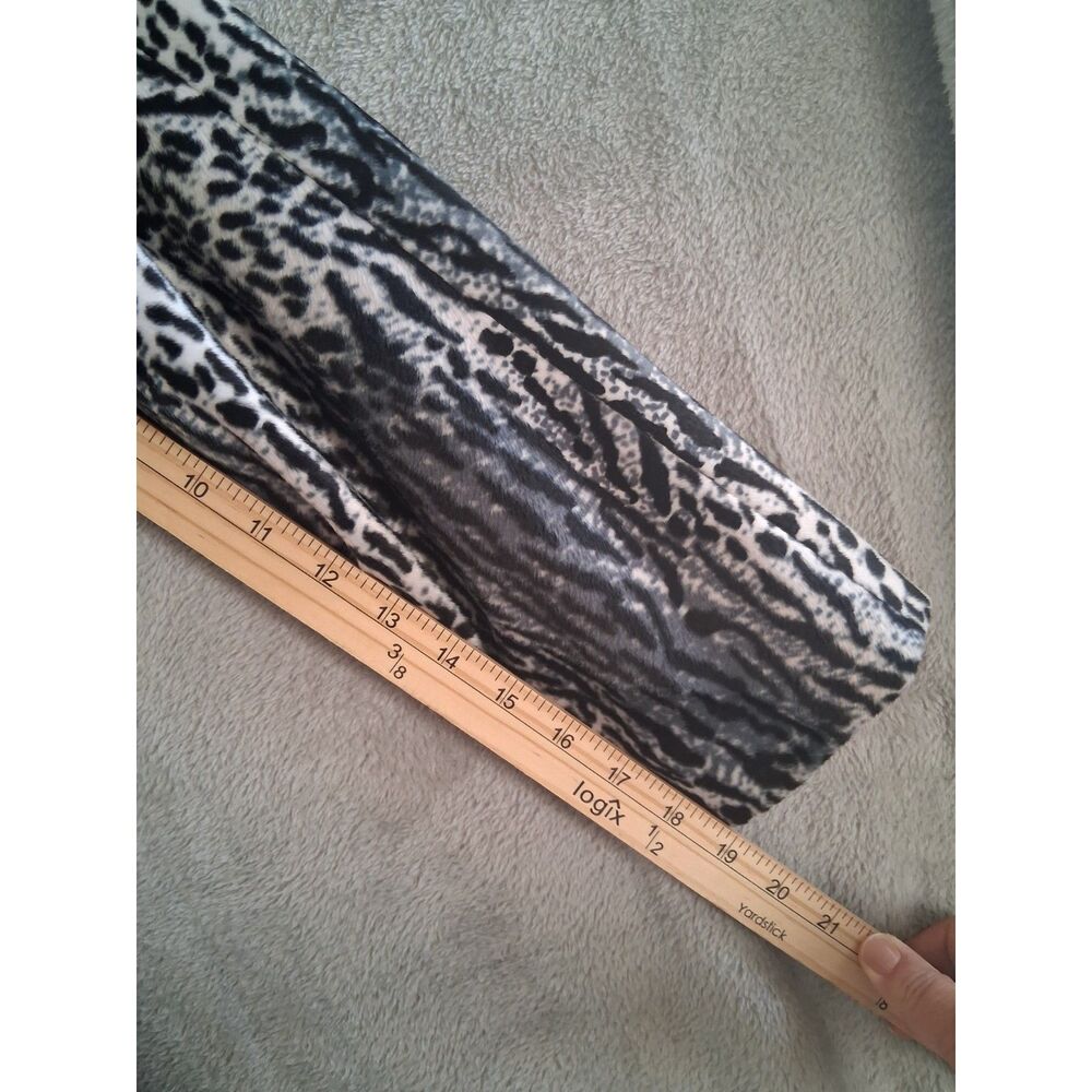Retro Pinup Coat Jacket Clio 2 Sz 10 Velour Animal Print Open Evening Formal - Picture 9 of 11